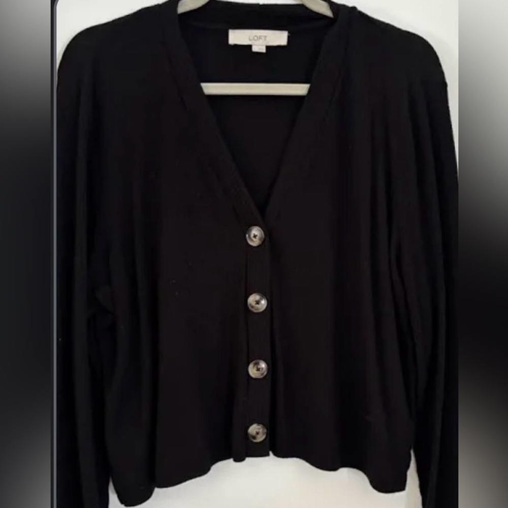 Loft Cotton Ribbed Cardigan